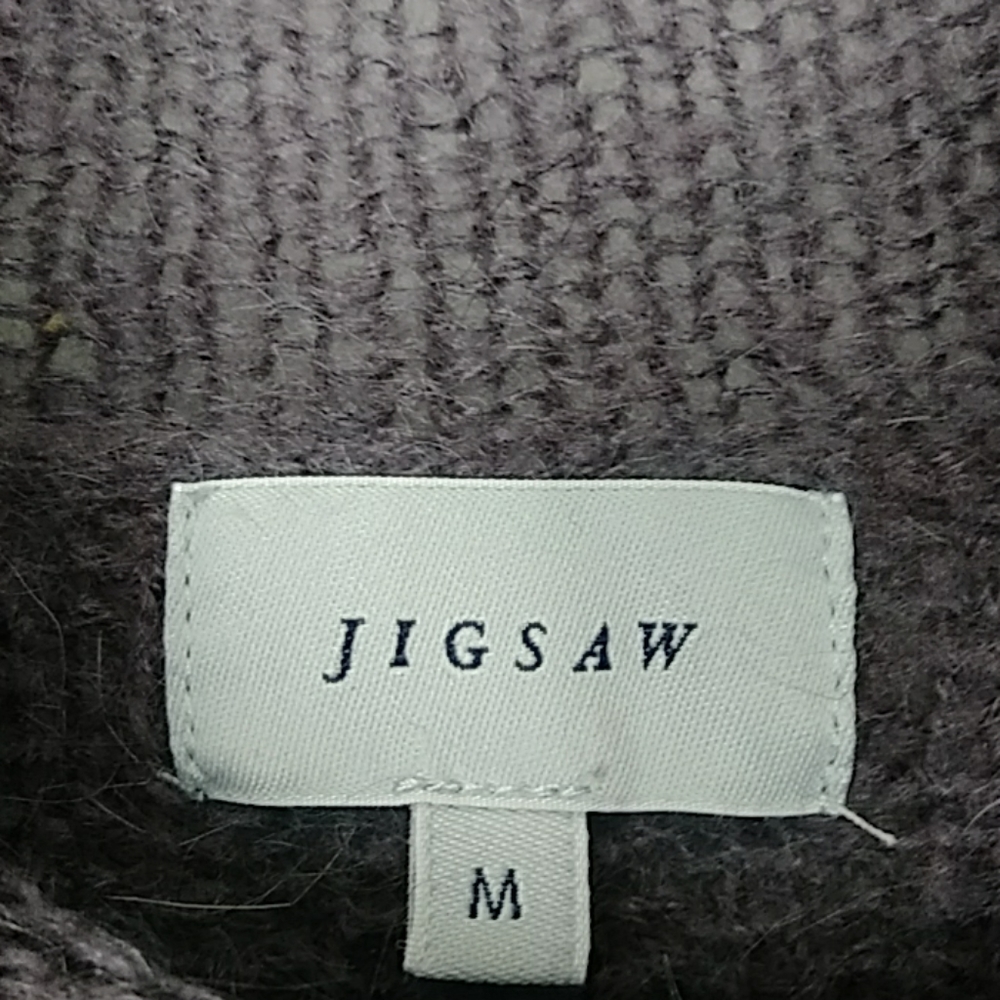 Jigsaw Turtleneck OS Sweater Size M Purple Gray